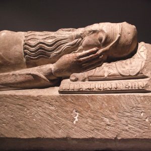 Pormenor da escultura de Jessé, em calcário. Século XIV.