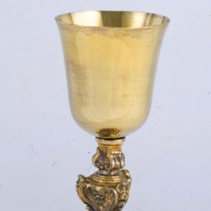 Cálice em prata dourada. Século XVIII.